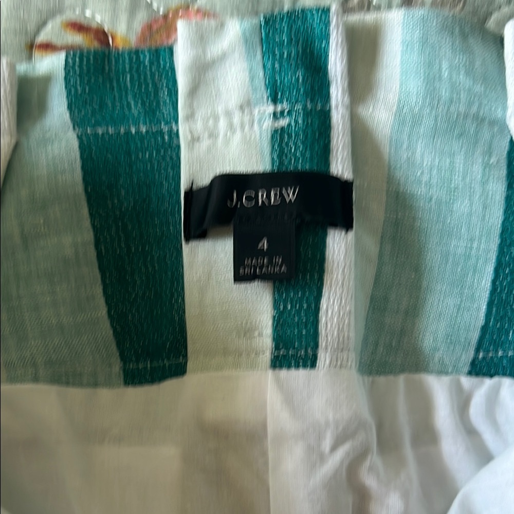 J. Crew Wide Leg Linen Striped Pants - Picture 4 of 6
